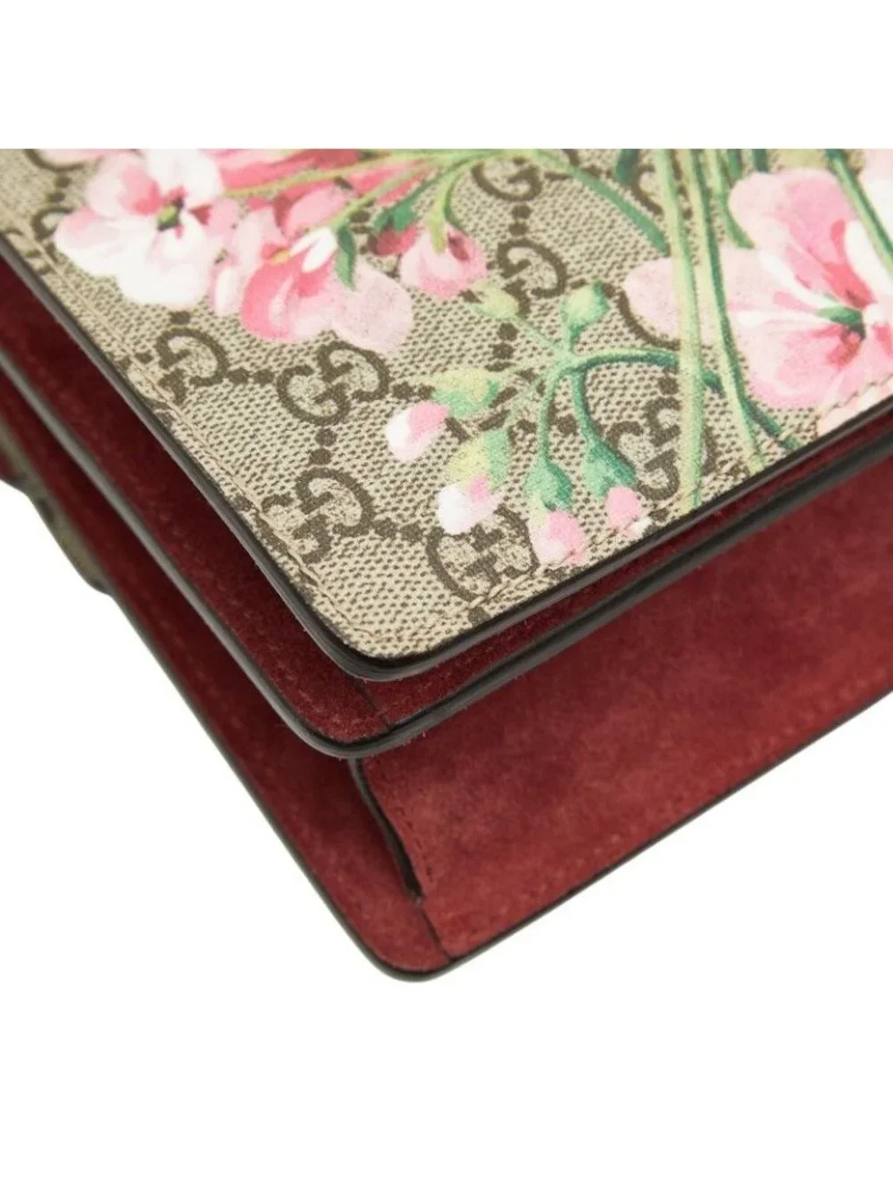★SOLD★ Gucci GG Supreme Blue Mus Dionysus Chain Shoulder Bag Beige Red Suede - Picture 7 of 10